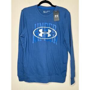 NWT UNDER ARMOUR UA Mens Loose Crewneck Embroidered Sweatshirt SIZE SMALL